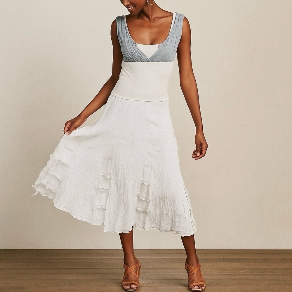 One-of-a-kind European Designer Sleeveless Maxi Dress - Size Small